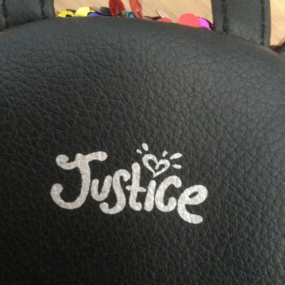 JUSTICE MINI BACKPACK RAINBOW FLIP SEQUINS SNAP CHAT SHIMMERING SUPER CUTE!!! - Picture 6 of 8